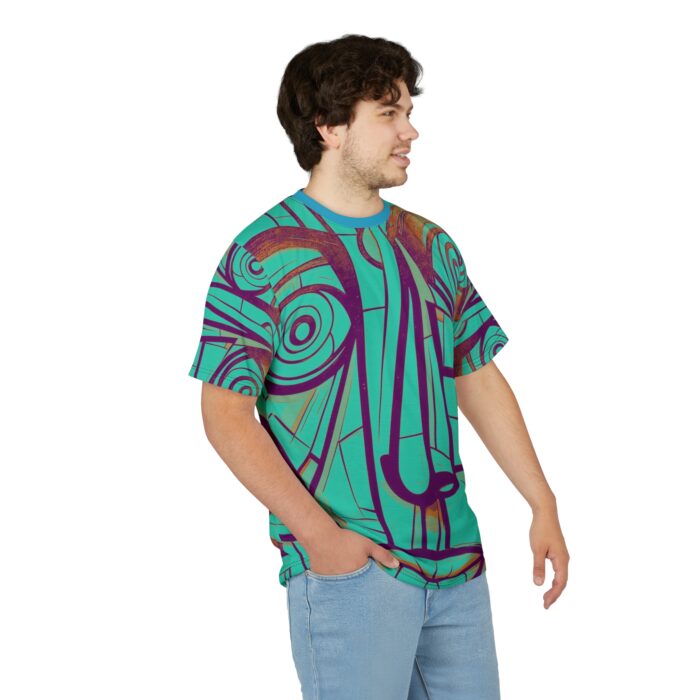 Artistic Unisex Tee - Unique AOP T-Shirt, Abstract Face Design, Gifts for Art Lovers, Casual Wear, Summer Vibes - Image 4