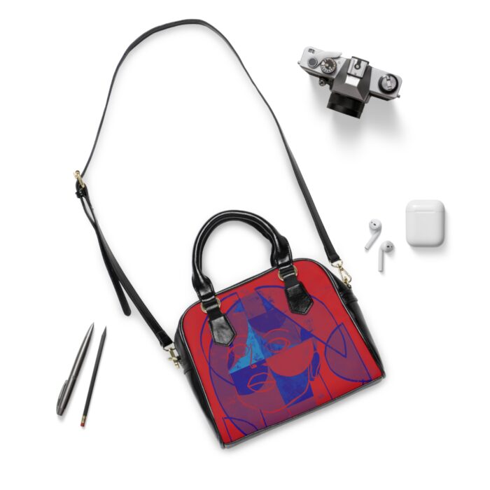 Artistic Shoulder Handbag - Bold Abstract Design, Stylish Handbag, Unique Everyday Tote, Gift for Her, Fashionable Art Accessory - Image 4