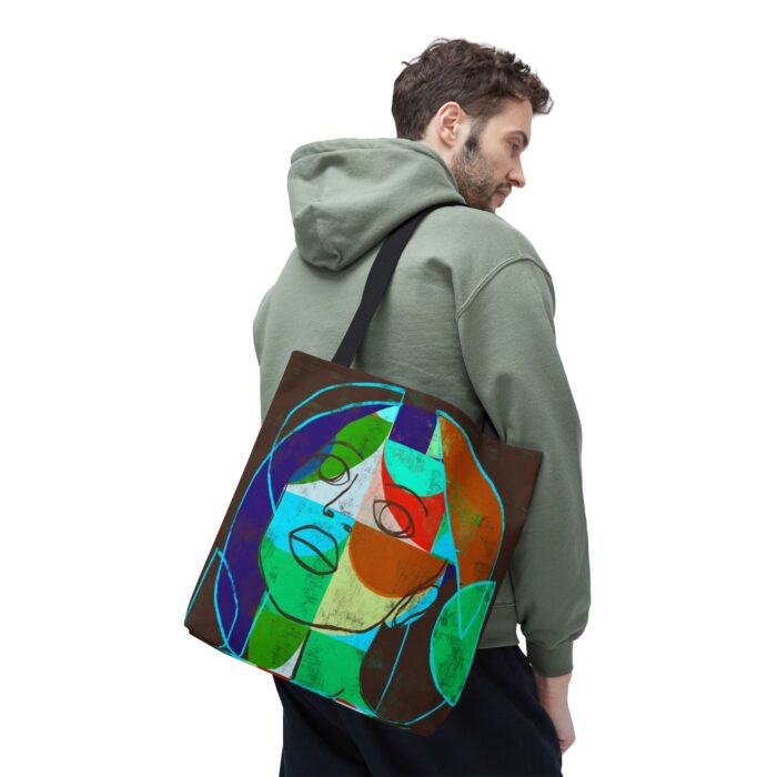 Colorful Unisex Abstract Art Tote Bag, Chic Reusable Shopping Tote, Statement Bag, Gift for Art Lovers, Eco-Friendly Carrier - Image 5