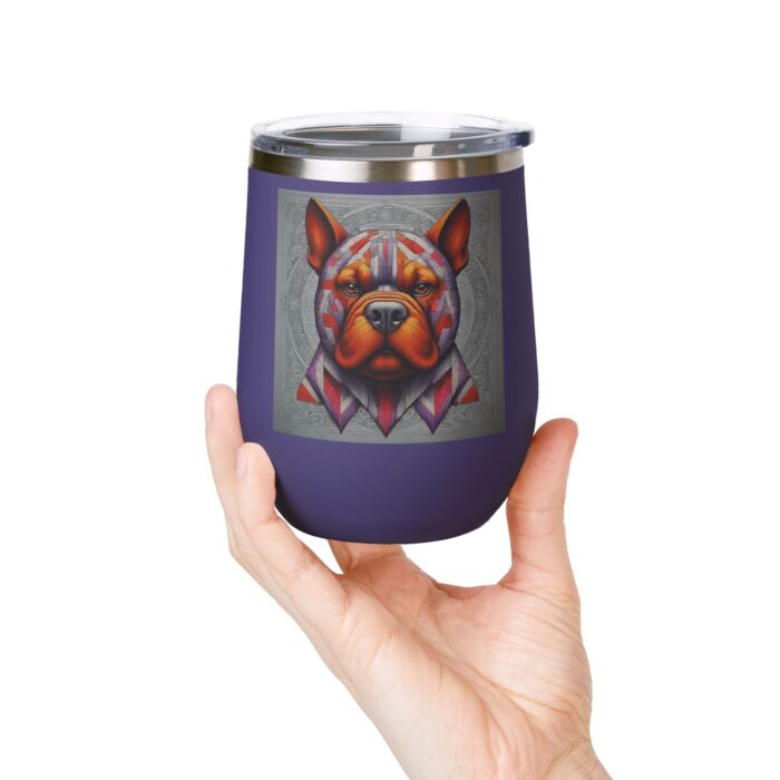 Colorful Bully Dog Wine Tumbler, 12oz, Pet Lover Gift, Unique Wine Cup, Dog-Themed Party, Personalized Dog Mug - Image 12