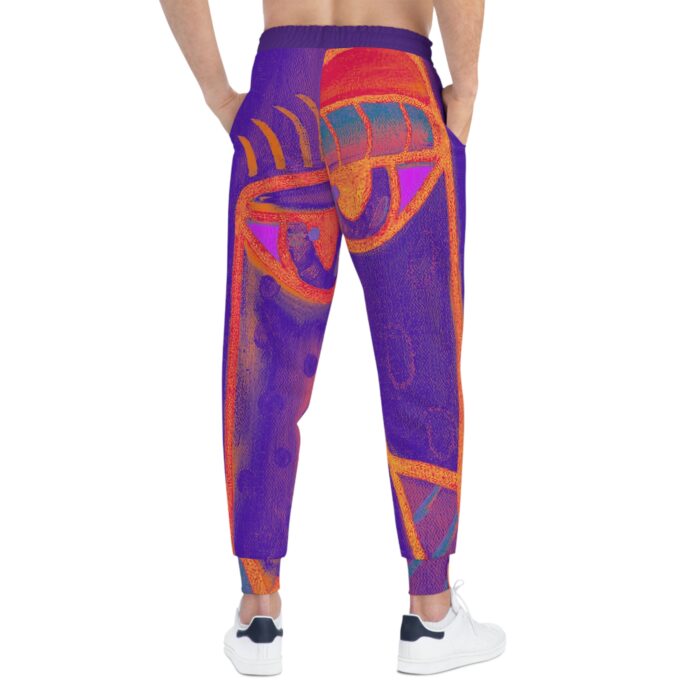Stylish Unisex Athletic Joggers with Abstract Cubism Face Design for Active Lifestyle - Image 5