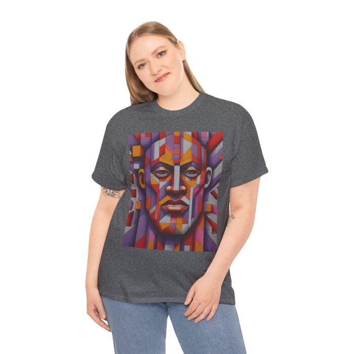 Colorful Abstract Art Tee - Unisex Heavy Cotton Shirt, Graphic Tee, Artistic Apparel, Casual Wear, Unique Gift for Art Lovers - Image 10