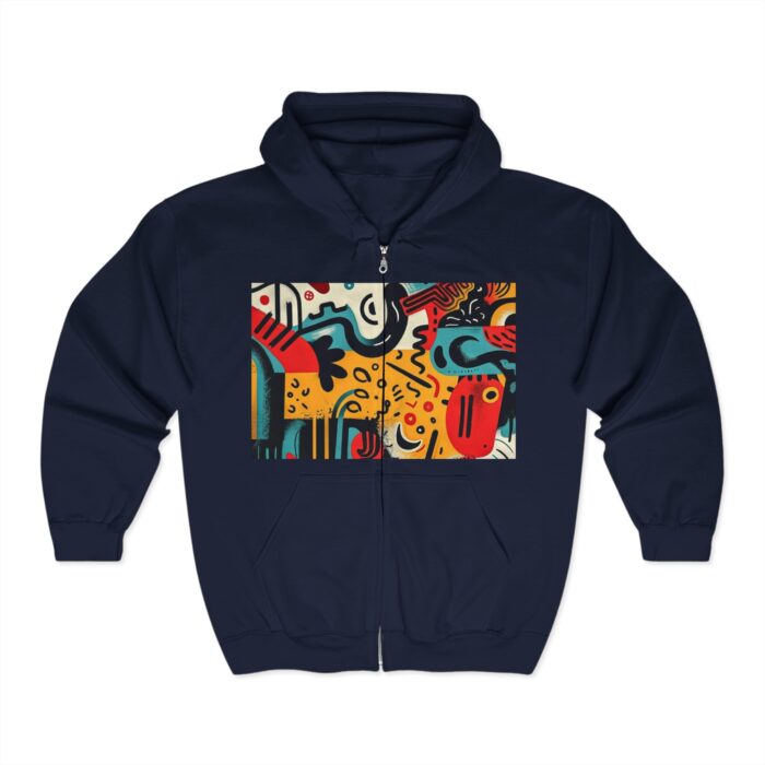 Abstract Art Full Zip Hoodie for Creative Spirits - Image 5