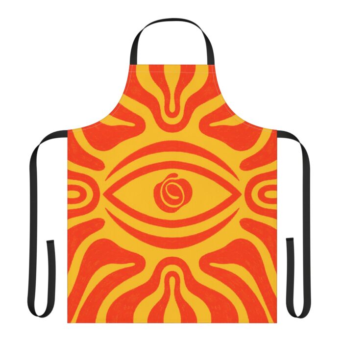 Artistic Eye Design Chef Apron with Black Straps - Unique Design for Cooking Enthusiasts - Image 3