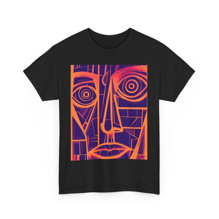 Abstract Face Unisex Tee, Casual Wear, Art Lover's Gift, Birthday Present, Graphic Tee, Home Decor - Image 2
