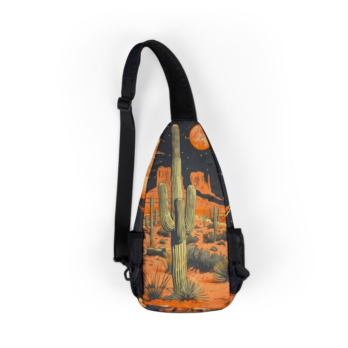 Desert Cactus Chest Bag, Stylish Sling for Hiking, Travel, Festivals, Outdoor Adventures, Unique Gift for Nature Lovers - Image 2