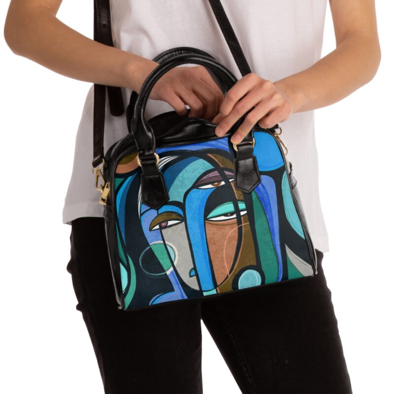 Stylish Shoulder Handbag - Modern Art Design, Chic Tote for Daily Use, Unique Gifts for Her, Fashion Statement Bag, Art Lover's Accessory