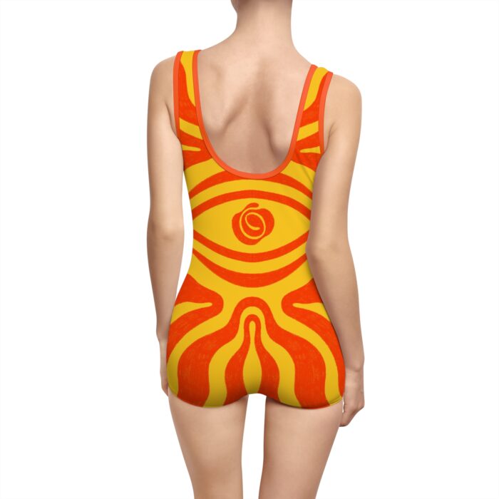 Vibrant Vintage Swimsuit for Women - Retro Eye Design, Perfect for Summer Fun - Image 6