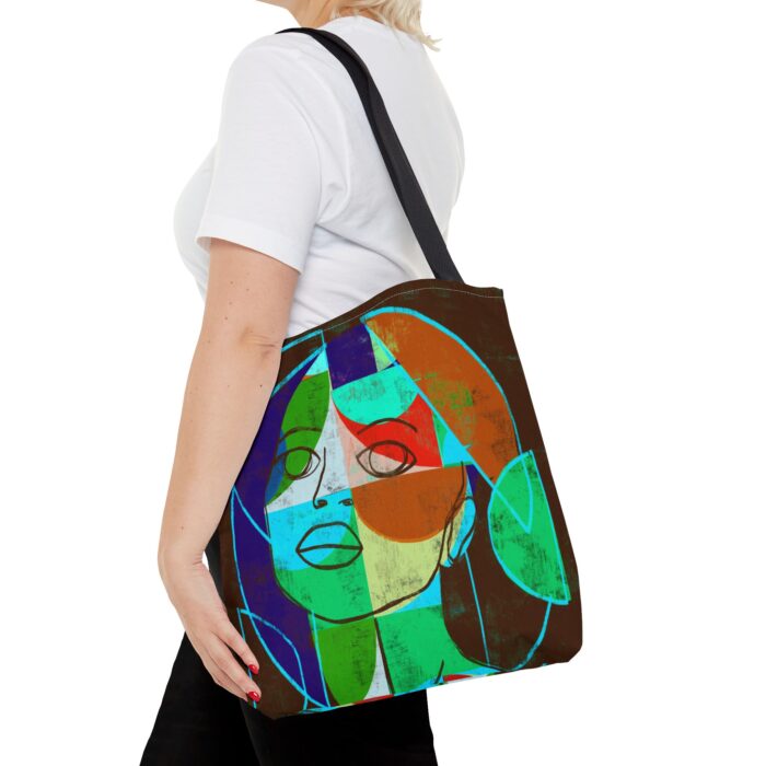 Colorful Unisex Abstract Art Tote Bag, Chic Reusable Shopping Tote, Statement Bag, Gift for Art Lovers, Eco-Friendly Carrier - Image 3
