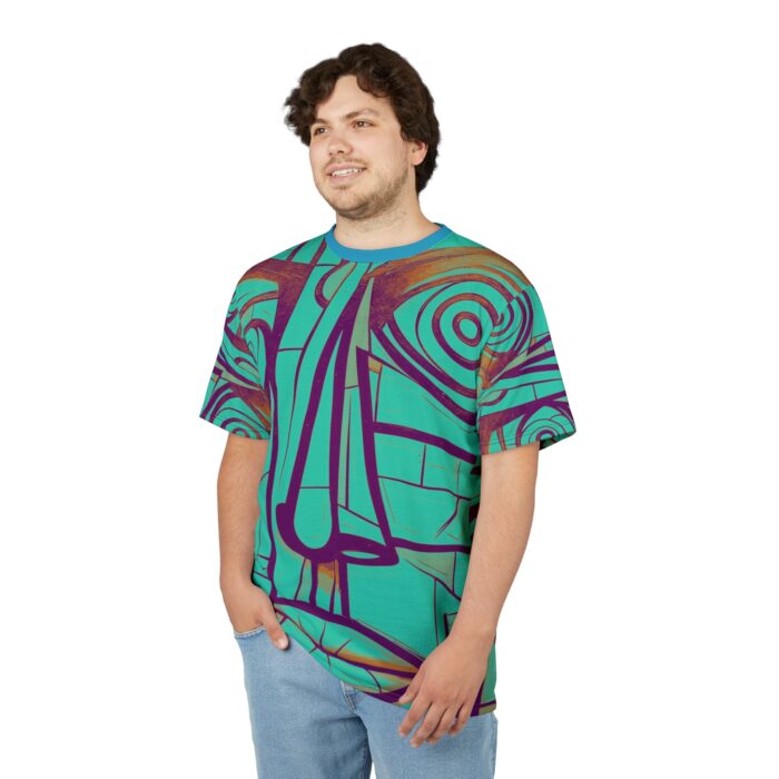 Artistic Unisex Tee - Unique AOP T-Shirt, Abstract Face Design, Gifts for Art Lovers, Casual Wear, Summer Vibes - Image 6