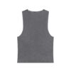 Dark Stonewash Tank Top with Artistic Owl Design | Unisex Vintage Graphic Tee - Image 4