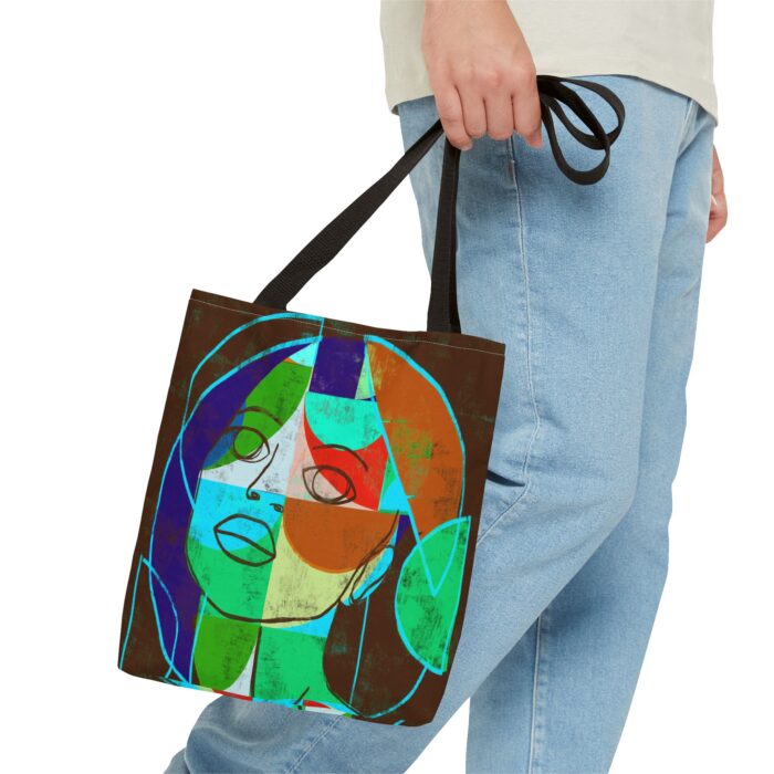 Colorful Unisex Abstract Art Tote Bag, Chic Reusable Shopping Tote, Statement Bag, Gift for Art Lovers, Eco-Friendly Carrier - Image 8