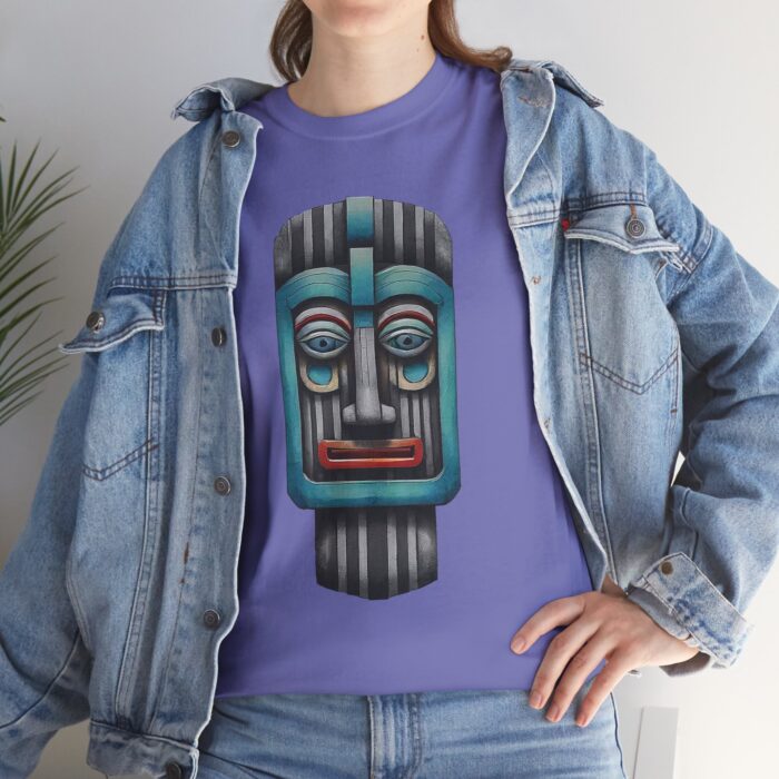 Tribal Art Unisex Heavy Cotton Tee, Ethnic Graphic Shirt, Bohemian Fashion, Gift for Him/Her, Festival Wear, Casual Streetwear - Image 15