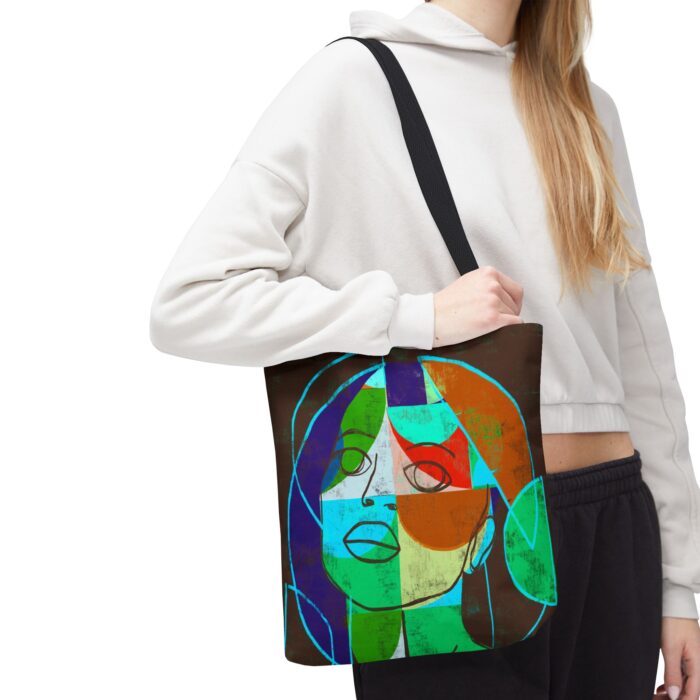 Colorful Unisex Abstract Art Tote Bag, Chic Reusable Shopping Tote, Statement Bag, Gift for Art Lovers, Eco-Friendly Carrier - Image 12
