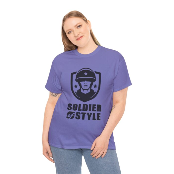 Soldier of Style Unisex Heavy Cotton Tee | Casual Wear, Military Inspired Fashion, Gift for Veterans, Comfortable Everyday T-Shirt - Image 11