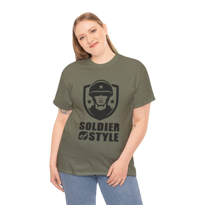 Soldier of Style Unisex Heavy Cotton Tee | Casual Wear, Military Inspired Fashion, Gift for Veterans, Comfortable Everyday T-Shirt - Image 7