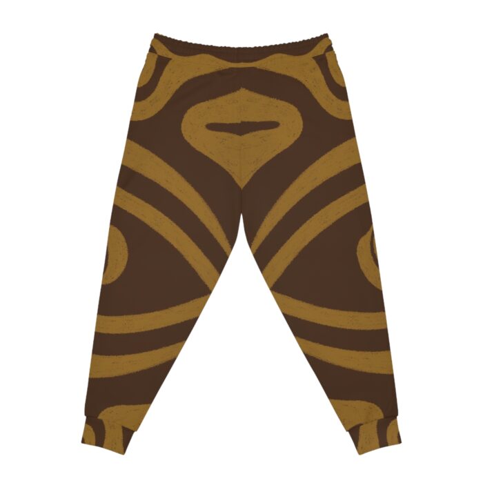 Stylish Brown Unisex Athletic Joggers with Abstract Design for Active Lifestyle - Image 3