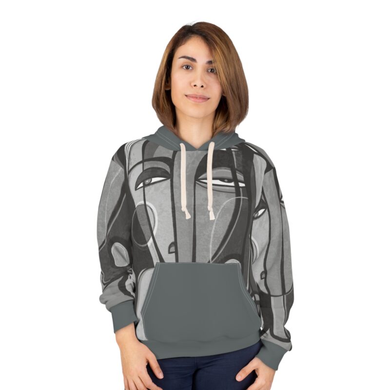 Artistic Unisex Pullover Hoodie - Abstract Design for Creative Souls