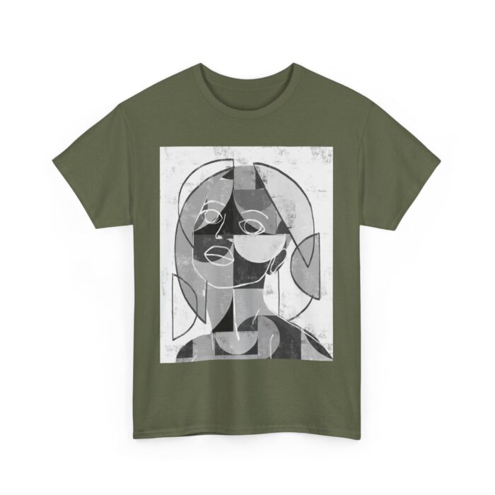 Abstract Art Unisex Heavy Cotton Tee, Artistic Graphic T-Shirt, Casual Wear, Gift for Art Lovers, Streetwear Top, Unique Apparel - Image 6