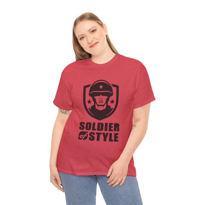 Soldier of Style Unisex Heavy Cotton Tee | Casual Wear, Military Inspired Fashion, Gift for Veterans, Comfortable Everyday T-Shirt - Image 16