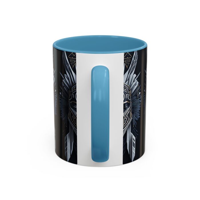 Tribal Warrior Accent Mug - Unique Coffee Cup for Art Lovers, Gift for Him/Her, Boho Home Decor, Black and White Art - Image 10