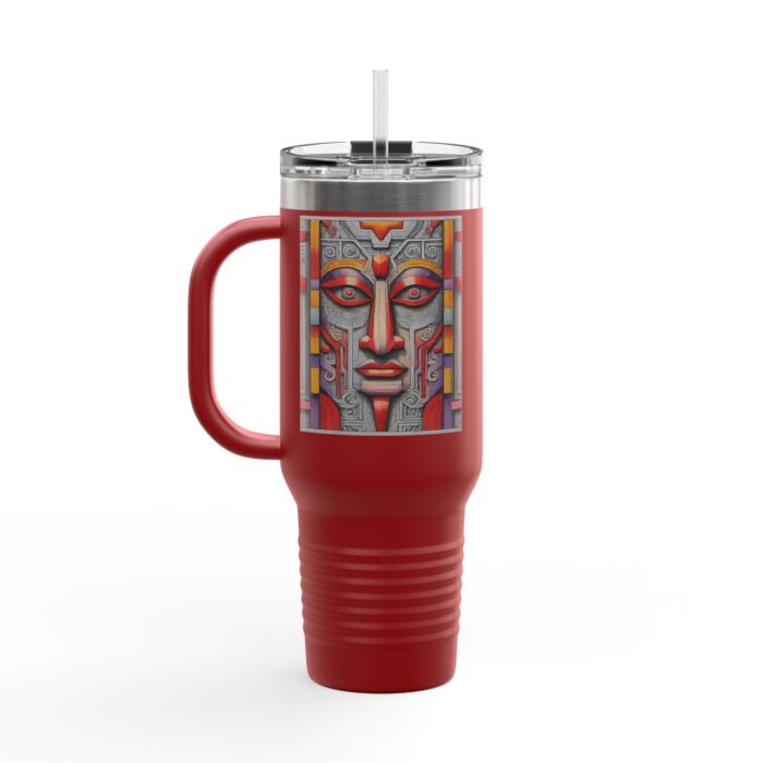 Colorful Insulated Travel Mug, 40oz - Unique Art Design, Perfect for Coffee Lovers, Gift for Her, Road Trips, Eco-Friendly Drinkware - Image 4