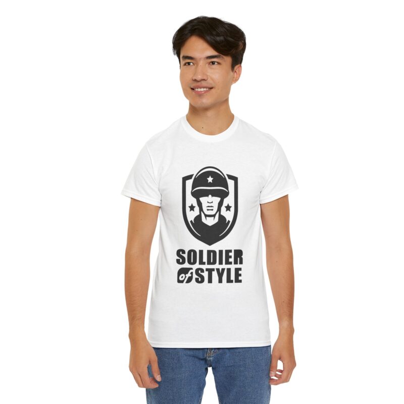 Soldier of Style Unisex Heavy Cotton Tee | Casual Wear, Military Inspired Fashion, Gift for Veterans, Comfortable Everyday T-Shirt