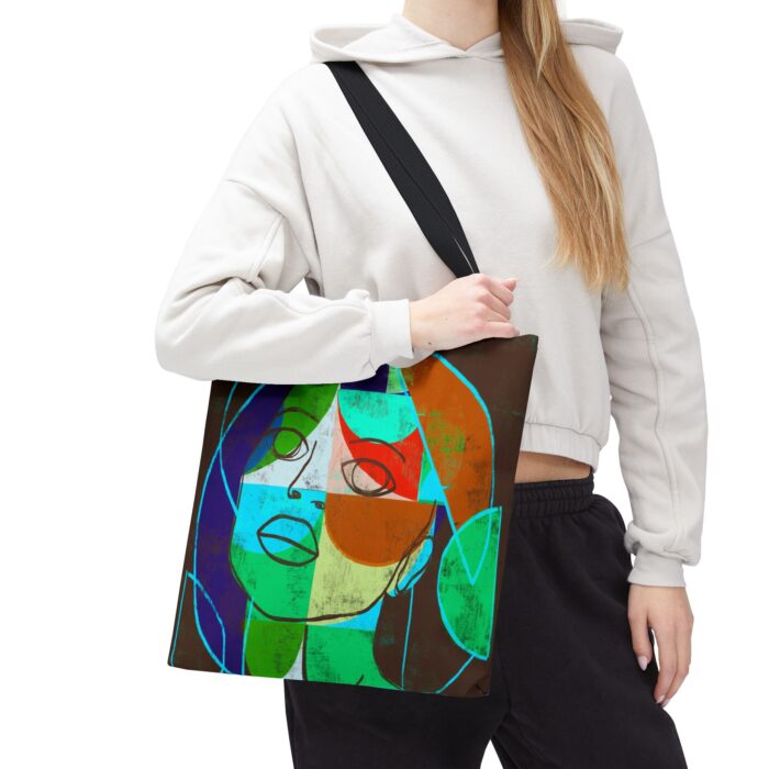 Colorful Unisex Abstract Art Tote Bag, Chic Reusable Shopping Tote, Statement Bag, Gift for Art Lovers, Eco-Friendly Carrier - Image 4