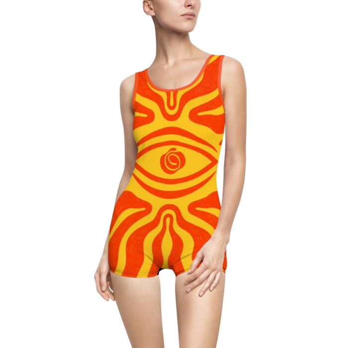 Vibrant Vintage Swimsuit for Women - Retro Eye Design, Perfect for Summer Fun - Image 5