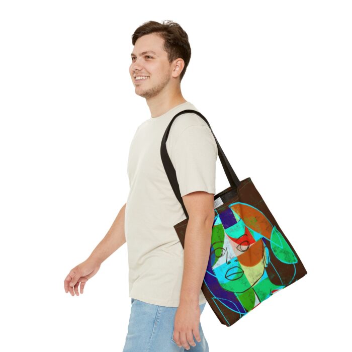 Colorful Unisex Abstract Art Tote Bag, Chic Reusable Shopping Tote, Statement Bag, Gift for Art Lovers, Eco-Friendly Carrier - Image 2