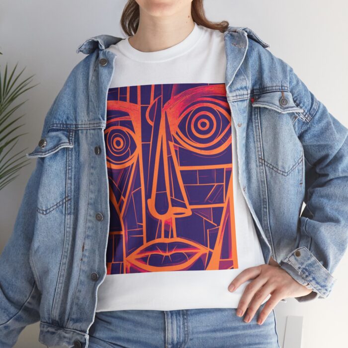 Abstract Face Unisex Tee, Casual Wear, Art Lover's Gift, Birthday Present, Graphic Tee, Home Decor - Image 5