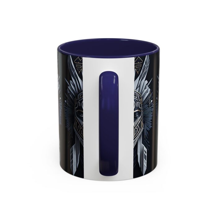 Tribal Warrior Accent Mug - Unique Coffee Cup for Art Lovers, Gift for Him/Her, Boho Home Decor, Black and White Art - Image 8