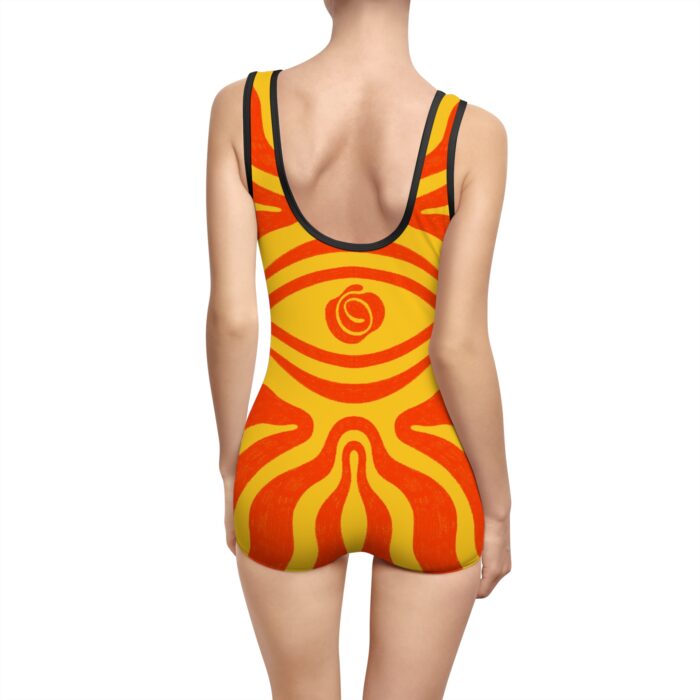 Vibrant Vintage Swimsuit for Women - Retro Eye Design, Perfect for Summer Fun - Image 2