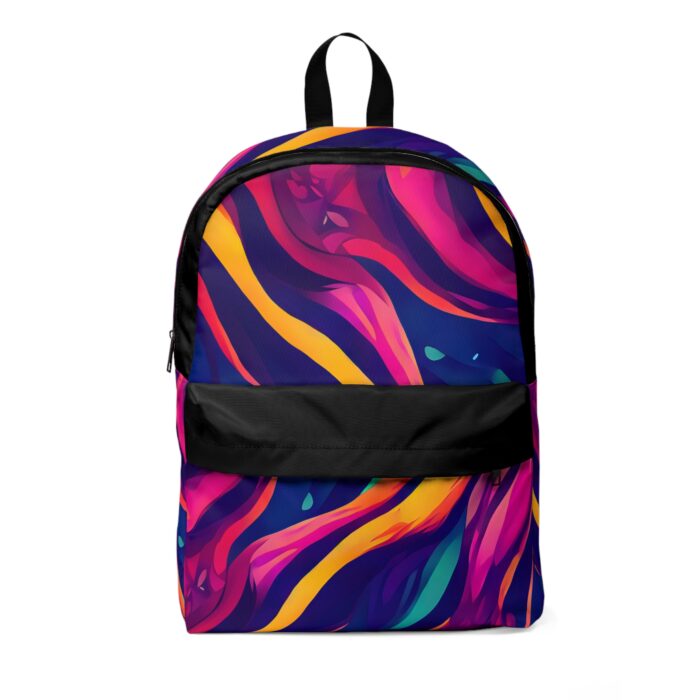 Vibrant Artistic Backpack, Colorful School Bag, Unisex Travel Pack, Trendy Backpack for Teens, Boho Style Backpack