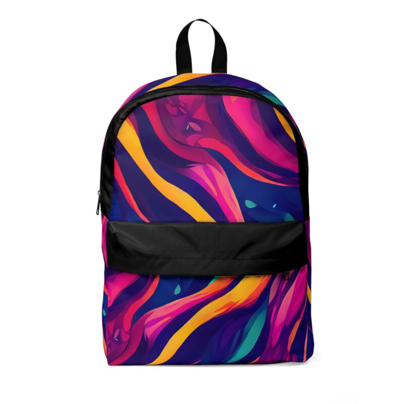 Vibrant Artistic Backpack, Colorful School Bag, Unisex Travel Pack, Trendy Backpack for Teens, Boho Style Backpack