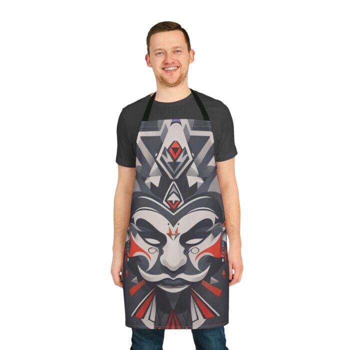 Artistic Chef Apron with Black Straps - Unique Design for Cooking Enthusiasts - Image 3
