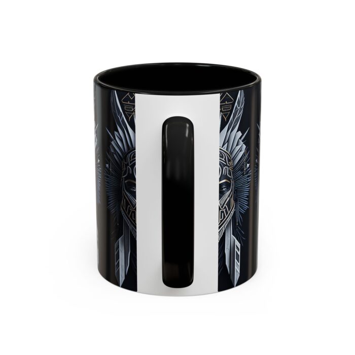Tribal Warrior Accent Mug - Unique Coffee Cup for Art Lovers, Gift for Him/Her, Boho Home Decor, Black and White Art - Image 5