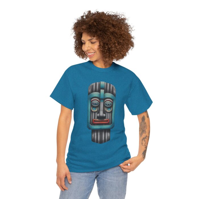 Tribal Art Unisex Heavy Cotton Tee, Ethnic Graphic Shirt, Bohemian Fashion, Gift for Him/Her, Festival Wear, Casual Streetwear - Image 13
