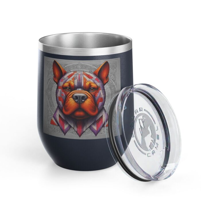 Colorful Bully Dog Wine Tumbler, 12oz, Pet Lover Gift, Unique Wine Cup, Dog-Themed Party, Personalized Dog Mug - Image 14