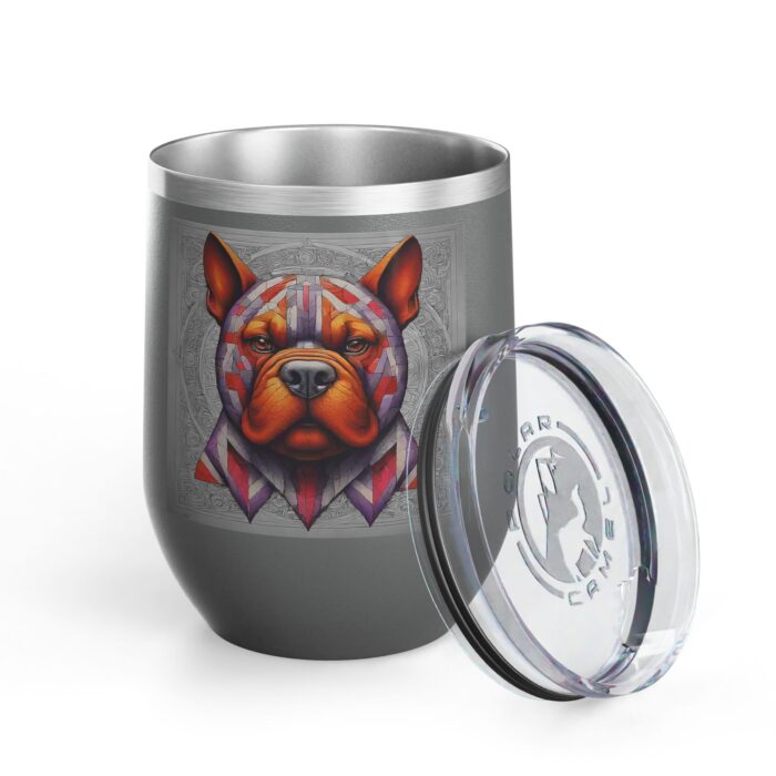 Colorful Bully Dog Wine Tumbler, 12oz, Pet Lover Gift, Unique Wine Cup, Dog-Themed Party, Personalized Dog Mug - Image 11