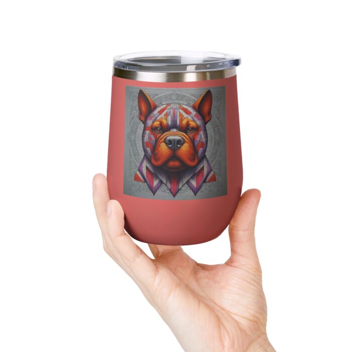 Colorful Bully Dog Wine Tumbler, 12oz, Pet Lover Gift, Unique Wine Cup, Dog-Themed Party, Personalized Dog Mug - Image 7