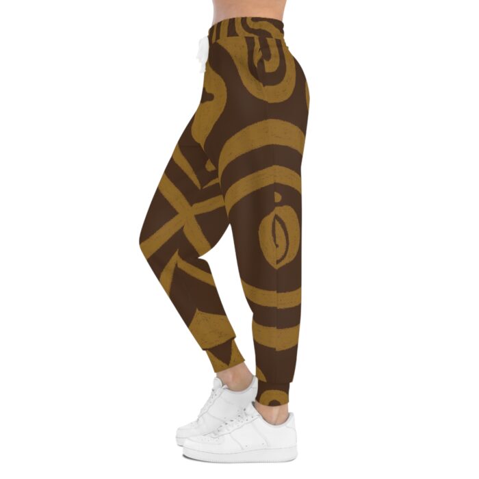 Stylish Brown Unisex Athletic Joggers with Abstract Design for Active Lifestyle - Image 6