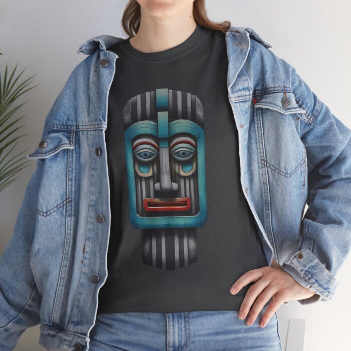 Tribal Art Unisex Heavy Cotton Tee, Ethnic Graphic Shirt, Bohemian Fashion, Gift for Him/Her, Festival Wear, Casual Streetwear - Image 11