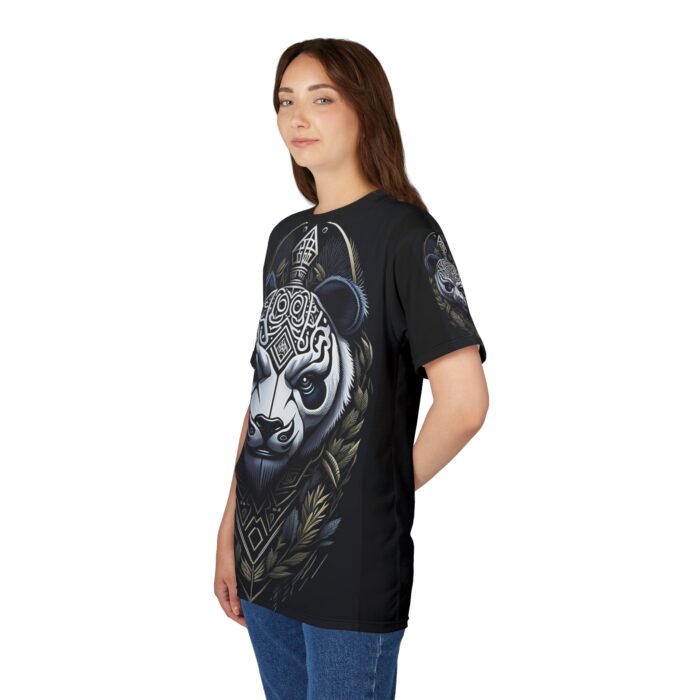 Stylish Panda Graphic Tee, Unisex AOP T-Shirt, Animal Lover Shirt, Cool Streetwear Top, Unique Gift for Him/Her, Casual Wear - Image 4