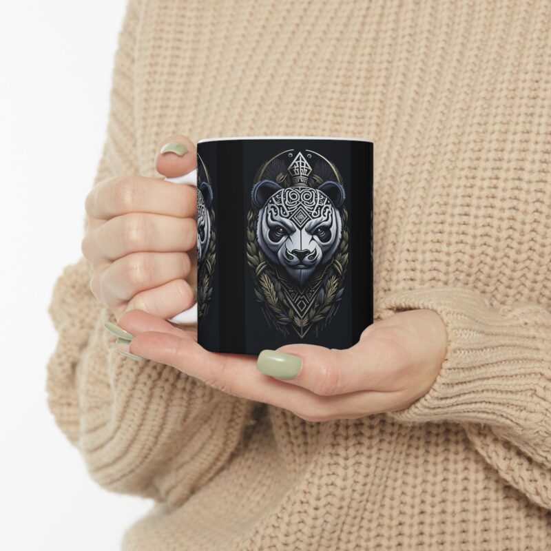 Artistic Panda Mug, Unique Ceramic Mug, Gift for Animal Lovers, Home Decor, Coffee Lover's Gift, Perfect for Birthdays, Relaxation