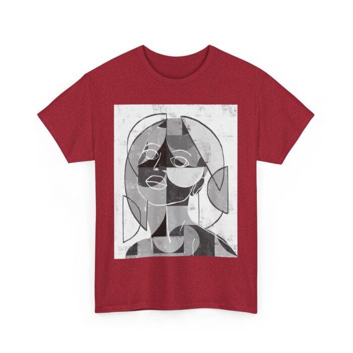 Abstract Art Unisex Heavy Cotton Tee, Artistic Graphic T-Shirt, Casual Wear, Gift for Art Lovers, Streetwear Top, Unique Apparel - Image 15